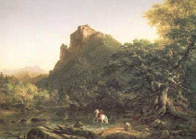 Thomas Cole The Mountain Ford (mk13) Sweden oil painting art